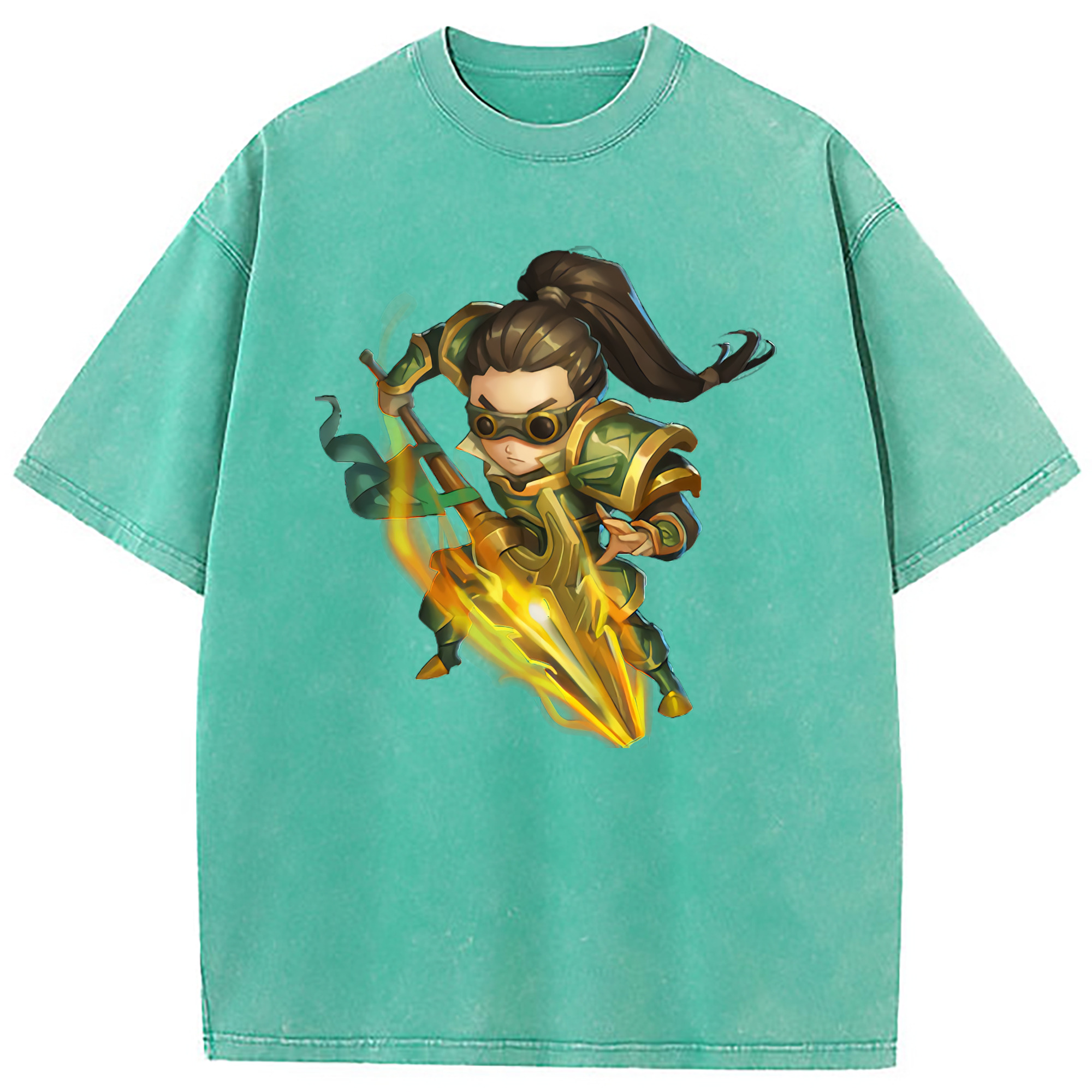 （画像用） リーグ・オブ・レジェンド League of Legends LOL 綿100% ヴィンテージ風 半袖Tシャツ（フロントプリント）